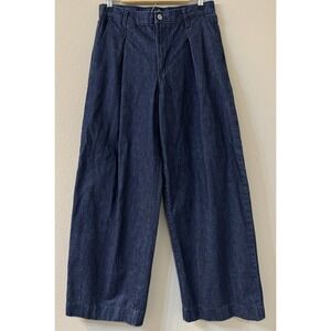 Banana Republic Womens High Rise Super Wide Leg Jeans Preppy *FITS 30T Pleated